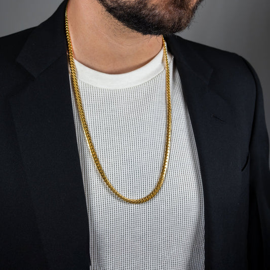 Combo Serpiente Hombre - Cadena Serpiente de Alto Brillo + Pulsera Serpiente de Regalo, Flexible con Movimiento Natural - Lioro