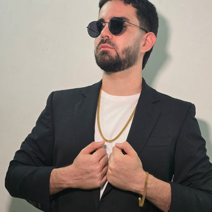 Combo Chinesca Hombre – Cadena Chinesca de Corte Masculino + Pulsera Chinesca de Regalo