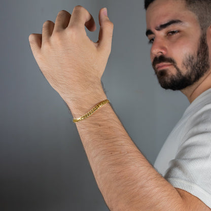 Combo Grabada Hombre - Cadena para Hombre con Grabado Profundo y Resistencia al Desgaste + Pulsera Grabada de Regalo, con Diseño a Juego y Ajuste Cómodo - Lioro