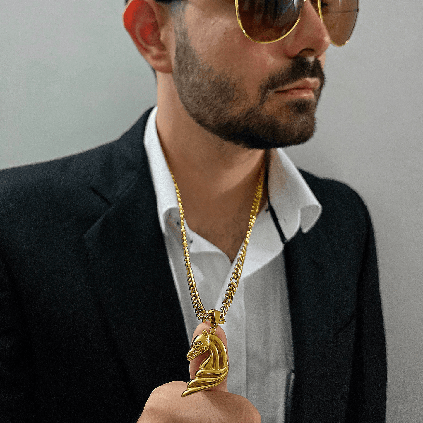 Combo Hombre Alfa – Cartier 18K + Dije Caballo GRATIS - Lioro