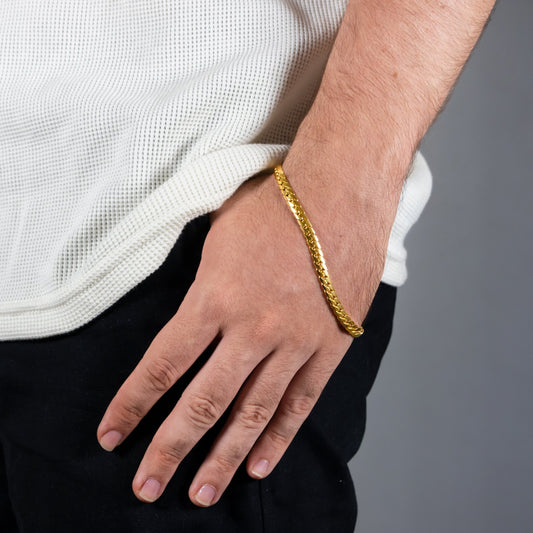 Combo Serpiente Hombre - Cadena Serpiente de Alto Brillo + Pulsera Serpiente de Regalo, Flexible con Movimiento Natural - Lioro
