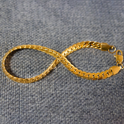 Combo Serpiente Hombre - Cadena Serpiente de Alto Brillo + Pulsera Serpiente de Regalo, Flexible con Movimiento Natural - Lioro